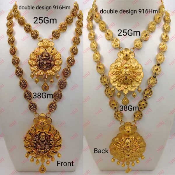 double side gold necklace